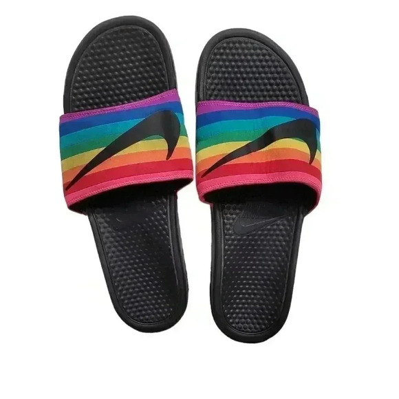Nike rainbow Benassi Jdi Be True sandal slides 2019  men\'s sz 14 main image 4